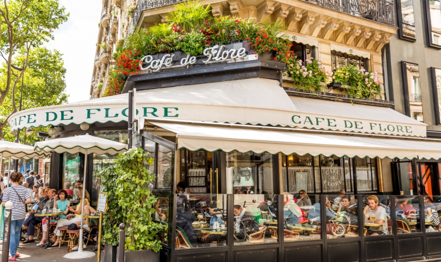 terrasse cafe de flore a paris